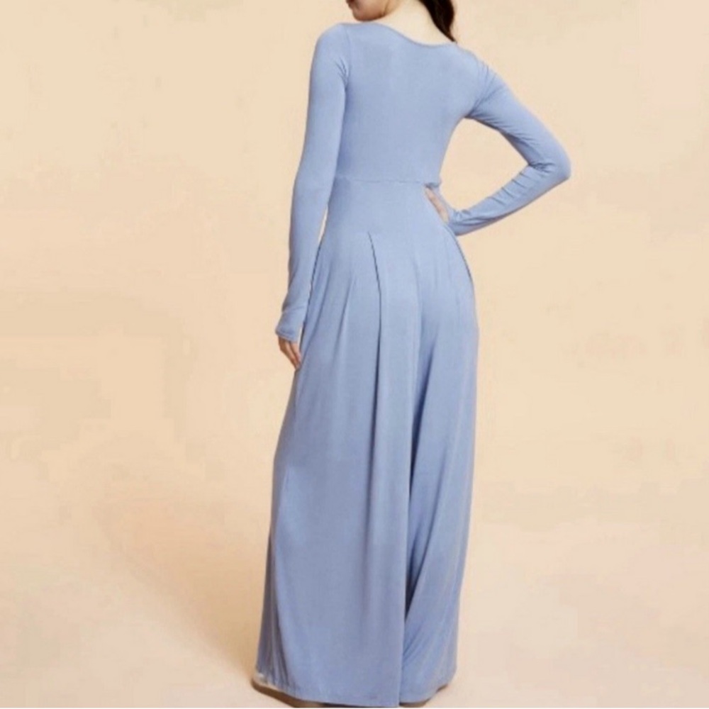 Chic Lavender Long Sleeve Jumpsuit - Picture 4 of 13